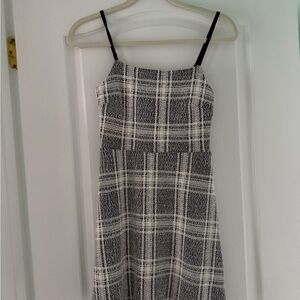 Urban Outfitters Black and White Checkered Midi Dress